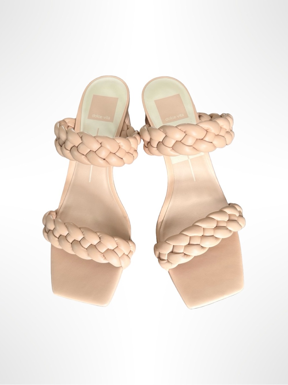 Dolce Vita Braided Heeled Paily Sandals in Cream Nude Women’s Size 8M - Picture 3 of 6